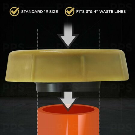 Everflow Toilet Wax Ring Gasket w/ Flange Fits 3''&4'' Toilet Bowl Waste Line TRZR1001